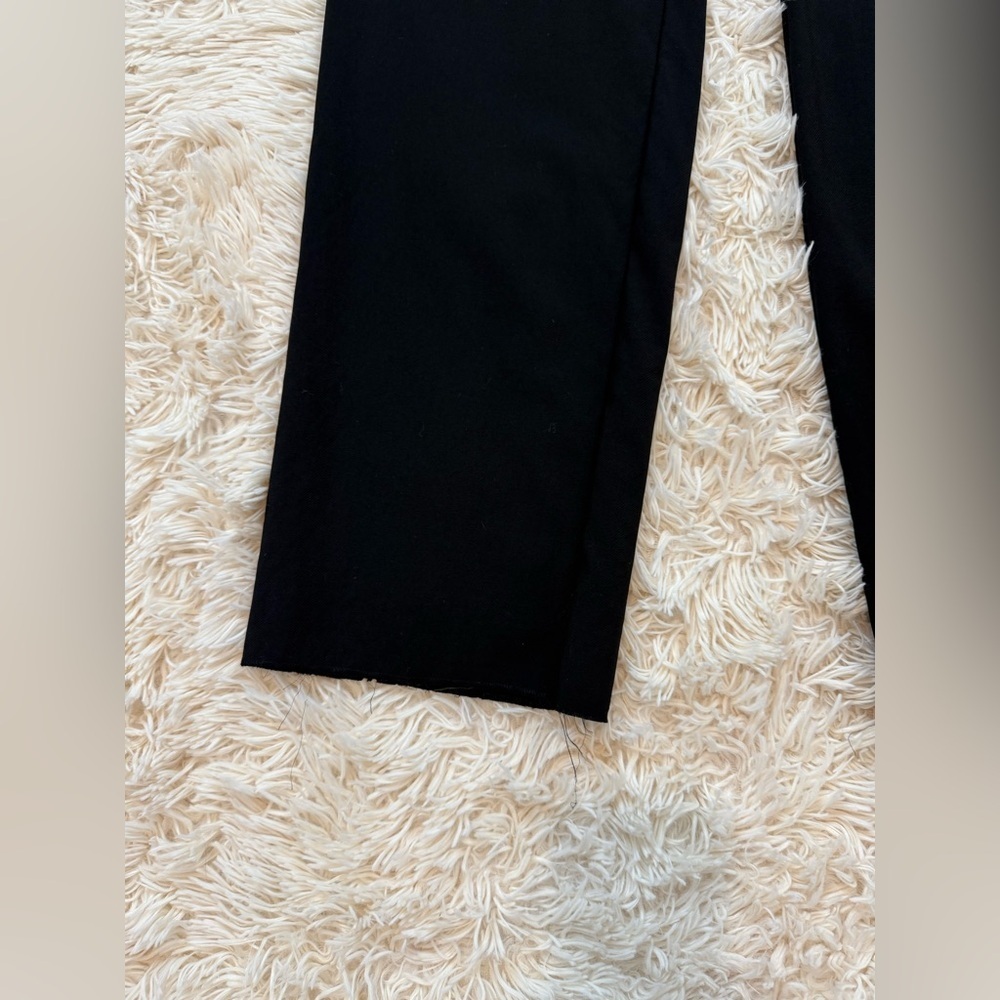 Gucci Uniform Black wool Pants Trousers raw hem size 40 pocket zip straight leg - Picture 2 of 14